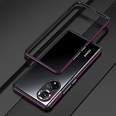 Luxury Aluminum Metal Frame Cover Case for Huawei Nova 9 Pro Purple