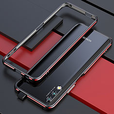 Luxury Aluminum Metal Frame Cover Case for Huawei P Smart Z (2019) Red and Black