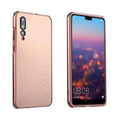 Luxury Aluminum Metal Frame Cover Case for Huawei P20 Pro Rose Gold