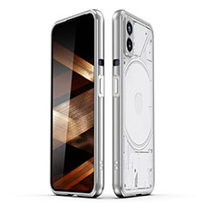 Luxury Aluminum Metal Frame Cover Case for Nothing Phone 2 Silver