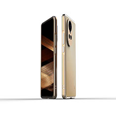 Luxury Aluminum Metal Frame Cover Case for Oppo Reno10 Pro 5G Gold