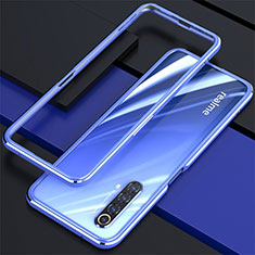 Luxury Aluminum Metal Frame Cover Case for Realme X50 5G Blue