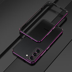 Luxury Aluminum Metal Frame Cover Case for Samsung Galaxy S24 5G Purple