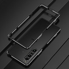 Luxury Aluminum Metal Frame Cover Case for Sony Xperia 1 IV Black