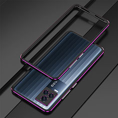 Luxury Aluminum Metal Frame Cover Case for Vivo iQOO 7 Legend 5G Purple