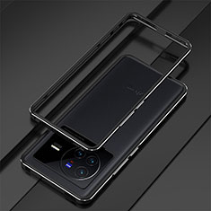 Luxury Aluminum Metal Frame Cover Case for Vivo X80 Pro 5G Black