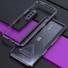 Luxury Aluminum Metal Frame Cover Case for Xiaomi Black Shark 4S 5G Purple