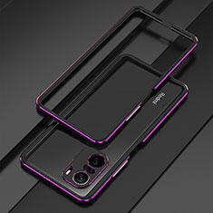 Luxury Aluminum Metal Frame Cover Case for Xiaomi Poco F3 5G Purple