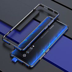 Luxury Aluminum Metal Frame Cover Case for Xiaomi Redmi K20 Blue and Black