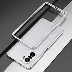 Luxury Aluminum Metal Frame Cover Case for Xiaomi Redmi K40 5G Silver