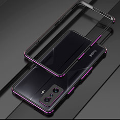 Luxury Aluminum Metal Frame Cover Case for Xiaomi Redmi K50 Gaming 5G Purple