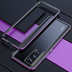 Luxury Aluminum Metal Frame Cover Case for Xiaomi Redmi K60 5G Purple