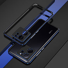 Luxury Aluminum Metal Frame Cover Case for Xiaomi Redmi K60 Ultra 5G Blue and Black