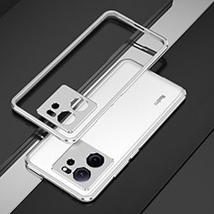 Luxury Aluminum Metal Frame Cover Case for Xiaomi Redmi K60 Ultra 5G Silver