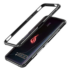 Luxury Aluminum Metal Frame Cover Case JZ1 for Asus ROG Phone 3 Silver and Black