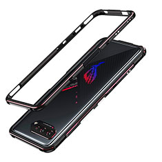 Luxury Aluminum Metal Frame Cover Case JZ1 for Asus ROG Phone 5 Pro Red and Black