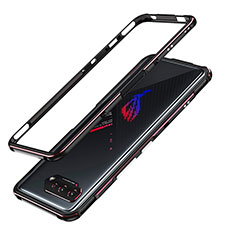 Luxury Aluminum Metal Frame Cover Case JZ1 for Asus ROG Phone 5s Red and Black