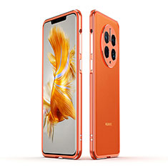 Luxury Aluminum Metal Frame Cover Case JZ1 for Huawei Mate 50 Pro Orange