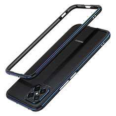 Luxury Aluminum Metal Frame Cover Case JZ1 for Huawei Nova 8 SE 4G Blue and Black