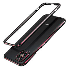 Luxury Aluminum Metal Frame Cover Case JZ1 for Huawei Nova 8 SE 4G Red and Black