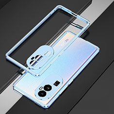 Luxury Aluminum Metal Frame Cover Case JZ1 for Oppo Reno10 Pro+ Plus 5G Blue