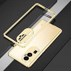 Luxury Aluminum Metal Frame Cover Case JZ1 for Oppo Reno10 Pro+ Plus 5G Gold