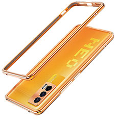 Luxury Aluminum Metal Frame Cover Case JZ1 for Vivo iQOO Neo5 5G Orange