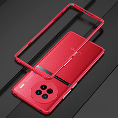 Luxury Aluminum Metal Frame Cover Case JZ1 for Vivo X90 5G Red