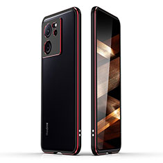 Luxury Aluminum Metal Frame Cover Case JZ1 for Xiaomi Redmi K60 Ultra 5G Red and Black