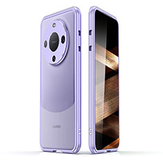 Luxury Aluminum Metal Frame Cover Case JZ2 for Huawei Mate 60 Pro Purple