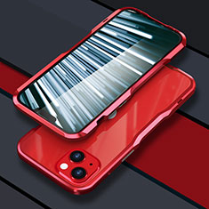 Luxury Aluminum Metal Frame Cover Case LF1 for Apple iPhone 14 Red