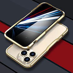 Luxury Aluminum Metal Frame Cover Case LF1 for Apple iPhone 15 Pro Max Gold