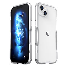 Luxury Aluminum Metal Frame Cover Case LF2 for Apple iPhone 14 Plus Silver