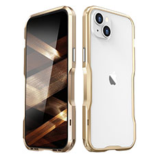 Luxury Aluminum Metal Frame Cover Case LF2 for Apple iPhone 15 Gold