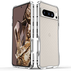 Luxury Aluminum Metal Frame Cover Case LF2 for Google Pixel 8 Pro 5G Silver