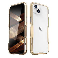 Luxury Aluminum Metal Frame Cover Case LF3 for Apple iPhone 15 Gold