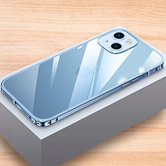 Luxury Aluminum Metal Frame Cover Case LK1 for Apple iPhone 13 Blue