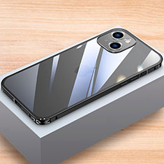 Luxury Aluminum Metal Frame Cover Case LK1 for Apple iPhone 15 Black