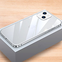 Luxury Aluminum Metal Frame Cover Case LK1 for Apple iPhone 15 Plus Silver