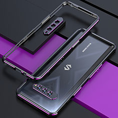 Luxury Aluminum Metal Frame Cover Case S01 for Xiaomi Black Shark 4 5G Purple