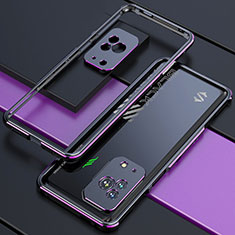 Luxury Aluminum Metal Frame Cover Case S01 for Xiaomi Black Shark 5 5G Purple