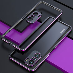 Luxury Aluminum Metal Frame Cover Case S01 for Xiaomi Redmi K40 Pro 5G Purple