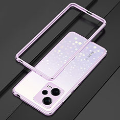 Luxury Aluminum Metal Frame Cover Case S01 for Xiaomi Redmi Note 12 Explorer Clove Purple