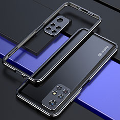 Luxury Aluminum Metal Frame Cover Case S02 for Xiaomi Poco M4 Pro 5G Black
