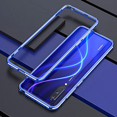 Luxury Aluminum Metal Frame Cover Case T01 for Xiaomi Mi A3 Blue