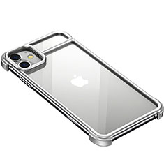 Luxury Aluminum Metal Frame Cover Case T02 for Apple iPhone 11 Silver