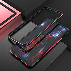 Luxury Aluminum Metal Frame Cover Case T02 for Huawei Nova 7 SE 5G Red and Black