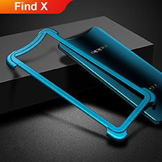 Luxury Aluminum Metal Frame Cover for Oppo Find X Blue