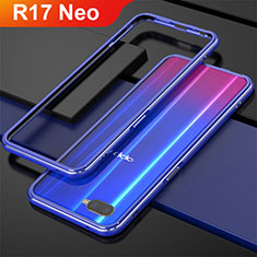 Luxury Aluminum Metal Frame Cover for Oppo R17 Neo Blue