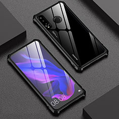 Luxury Aluminum Metal Frame Mirror Cover Case 360 Degrees for Huawei P30 Lite Black